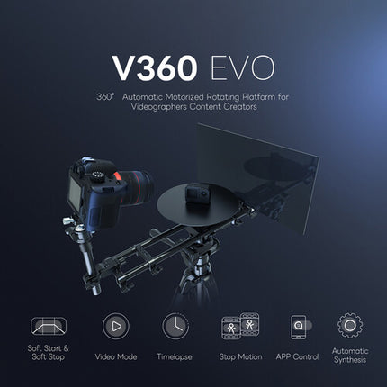 DigitalFoto Solution Limited V360EVO Plataforma Giratoria Motorizada 360° 2 Ejes 17.6 lb 23.6"
