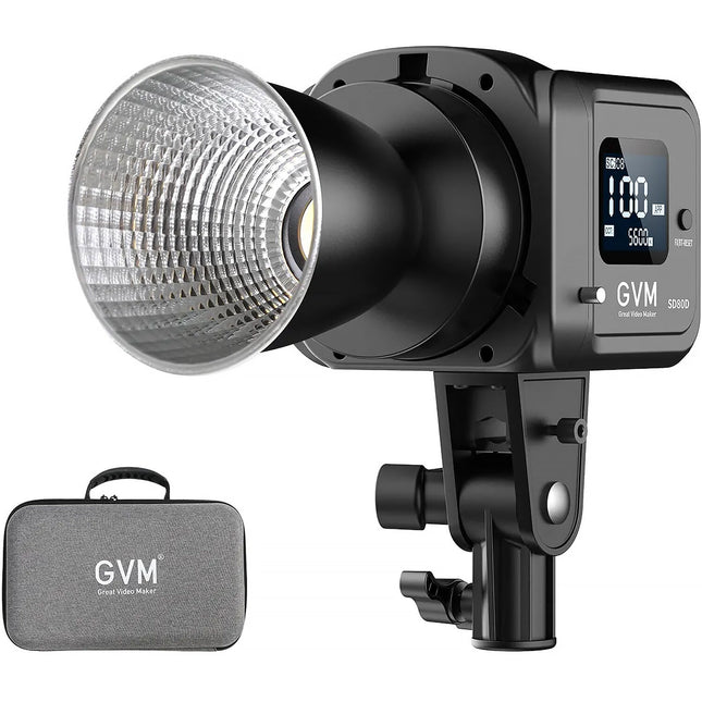 GVM SD80D Monolight LED Bicolor 19500 Lux 2700-7500K con Reflector