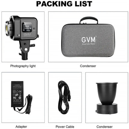 GVM SD80D Monolight LED Bicolor 19500 Lux 2700-7500K con Reflector