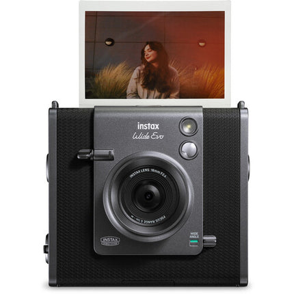 FUJIFILM instax WIDE EVO Cámara híbrida 16MP Lente 16mm con Kit película 20 hojas