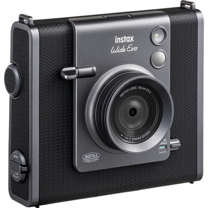 FUJIFILM instax WIDE EVO Cámara Híbrida Instantánea 16MP con Estuche Negro