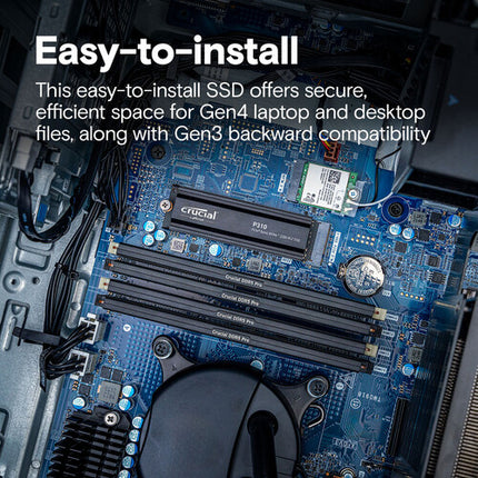 Crucial 2TB P310 SSD Interno NVMe PCIe 4.0 M.2 2280 con Disipador 7100 MB/s Lectura 6000 MB/s Escritura