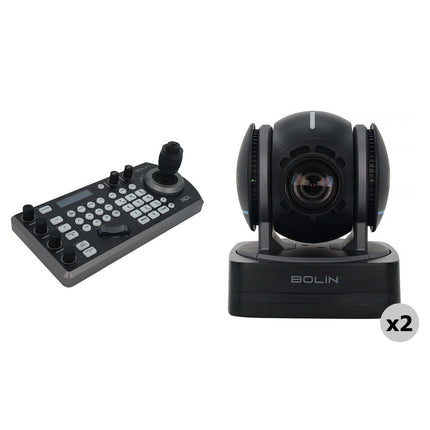 Bolin Technology N2-210X Kit PTZ 2 Cámaras NDI HX3 Controlador USB-C