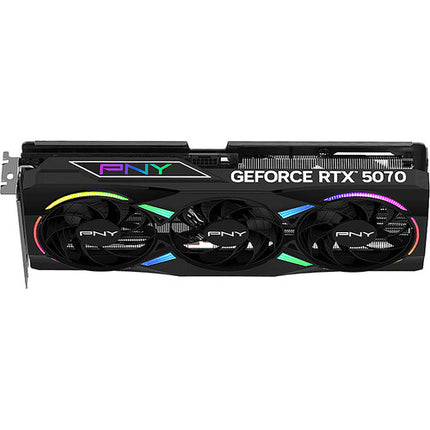 PNY NVIDIA GeForce RTX 5070 ARGB tarjeta gráfica 12GB GDDR7 Triple Fan RGB