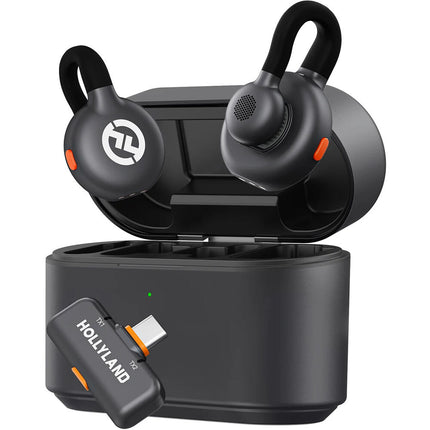 Hollyland LARK M2S DUO Sistema de Micrófono Inalámbrico 1000' Transmisión USB-C