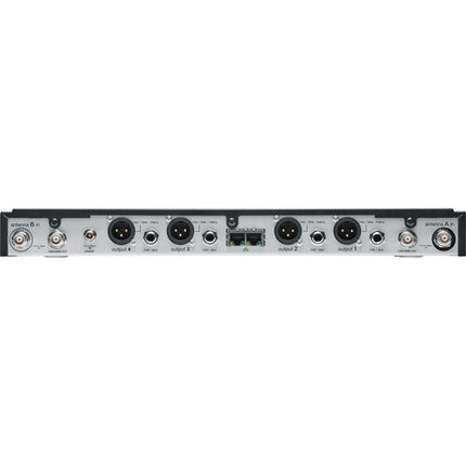 Shure SLXD4Q+ Receptor Inalámbrico Digital Quad con Cuatro Micrófonos SLXD2+ Nexadyne 8/C 138 MHz Tuning Range 330 Pies Alcance