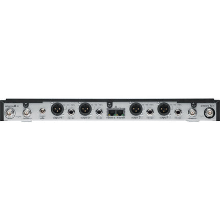 Shure SLXD4QDAN+ receptor inalámbrico digital cuádruple con Dante 138 MHz rango de sintonía