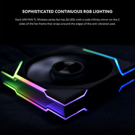 Lian Li 120mm UNI FAN TL LCD Ventilador para Caja RGB Wireless 1900 rpm 1.6" pantalla