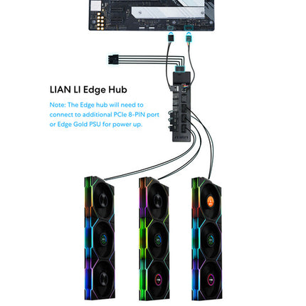 Lian Li 120mm UNI FAN TL LCD Ventilador para Caja RGB Wireless 1900 rpm 1.6" pantalla