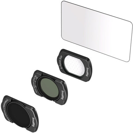 SmallRig Kit de Filtros Multifuncional para DJI Osmo Pocket 3 con Filtro ND16 CPL y Vidrio Templado