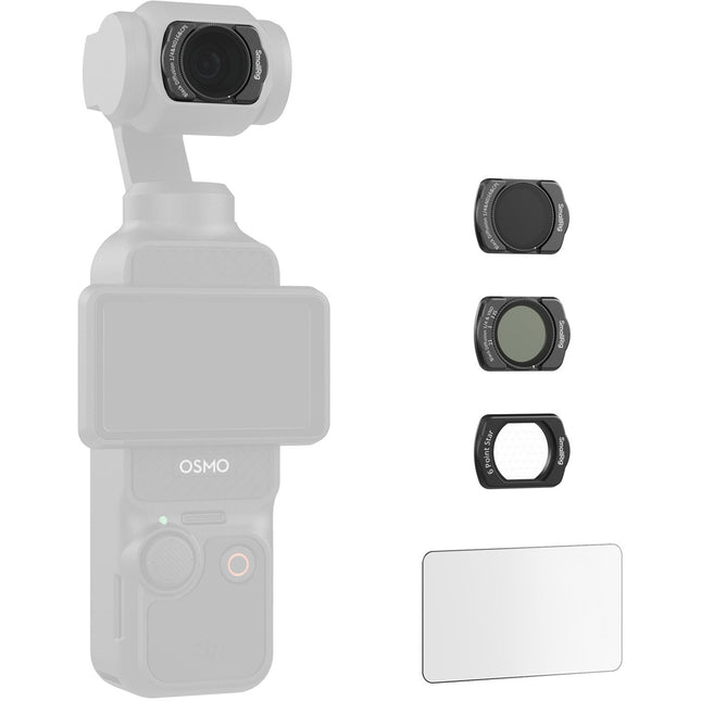 SmallRig Kit de Filtros Multifuncional para DJI Osmo Pocket 3 con Filtro ND16 CPL y Vidrio Templado