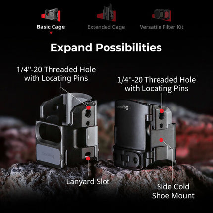 SmallRig Kit de Filtros Multifuncional para DJI Osmo Pocket 3 con Filtro ND16 CPL y Vidrio Templado