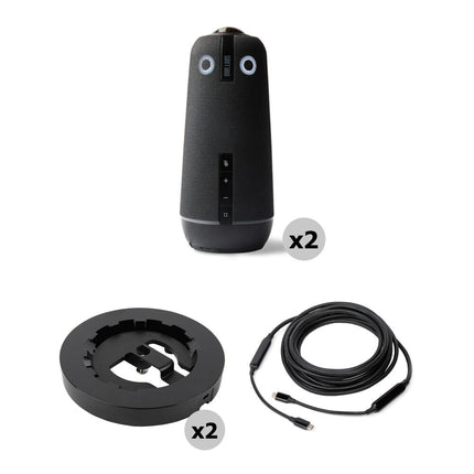 Owl Labs Meeting Owl 4+ Kit Sala Grande 2 Cámaras 4K 2 Soportes 16 ft Cable USB-C