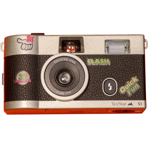 YES!STAR S1 Kit Cámara 35mm Lente 31mm f11 Flash Incluido