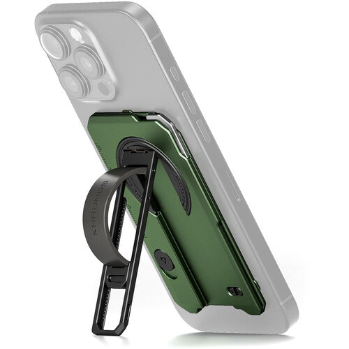 Tilta Khronos Backplate Magnética Multifuncional para iPhone 16 Pro Max Verde Bosque con Soporte y Cuchilla Retráctil