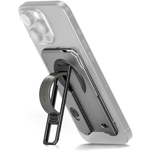 Tilta Khronos Placa Trasera Magnética Multifuncional para iPhone 16 Pro Max Gris Espacial Kickstand y Cuchillo Retráctil