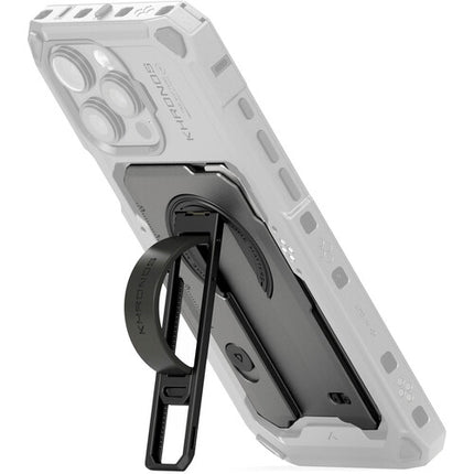 Tilta Khronos Placa Trasera Magnética Multifuncional para iPhone 16 Pro Max Gris Espacial Kickstand y Cuchillo Retráctil