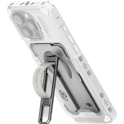 Tilta Khronos Backplate Magnético Multifuncional para iPhone 16 Pro Max Blanco Titanio MagSafe y Soporte Integrado