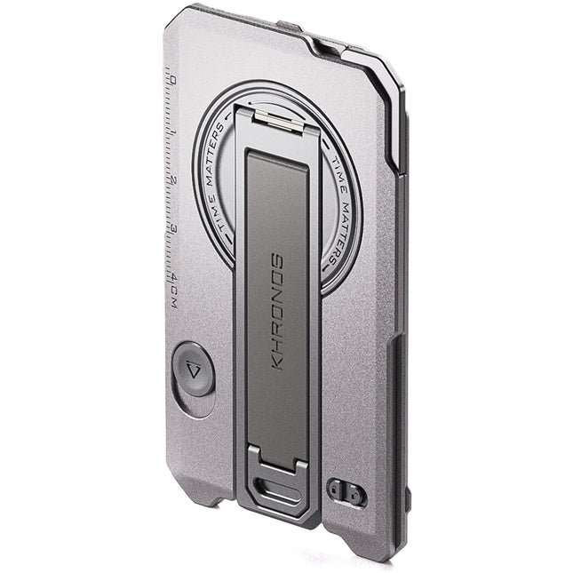 Tilta Khronos Backplate Magnético Multifuncional para iPhone 16 Pro Max Blanco Titanio MagSafe y Soporte Integrado