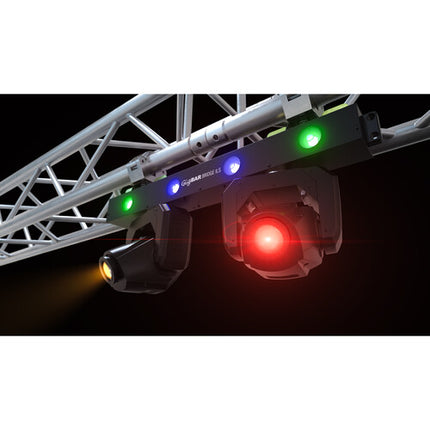 CHAUVET DJ GigBAR Bridge Sistema de Iluminación 2 en 1 con Cabezas Móviles 10W y RGBAW+UV
