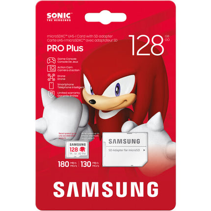 Samsung 128GB PRO Plus microSDXC para consolas UHS-I 180MB/s con adaptador SD