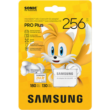 Samsung 256GB PRO Plus Tarjeta microSDXC UHS-I 180MBs con Adaptador SD