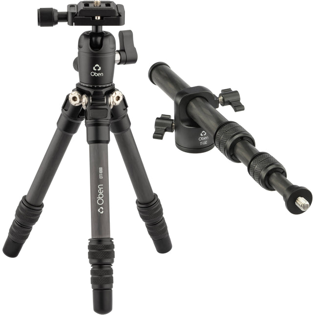 Oben CTT-1000 Trípode de Mesa de Fibra de Carbono con Adaptador Lateral 11 lb 15.5 pulgadas