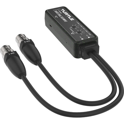 Turtle AV Adaptador de Audio Analógico 2 Canales XLR Femenino a Dante 96 kHz 24-Bit