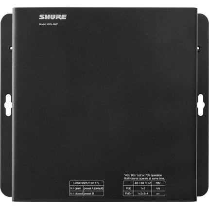 Shure MXN-AMP Microflex Amplificador PoE 14.5W para 4 Altavoces