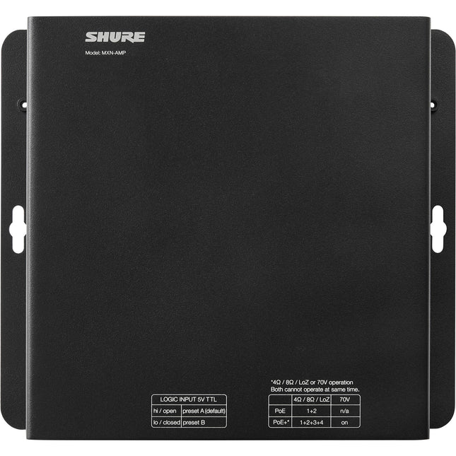Shure MXN-AMP Microflex Amplificador PoE 14.5W para 4 Altavoces