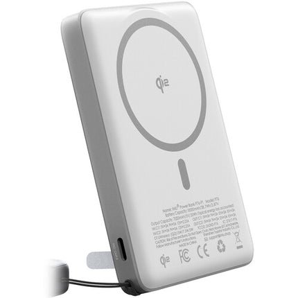 INIU MagPro Ultra Slim 10K Power Bank Batería 10,000mAh Carga inalámbrica 15W Plata