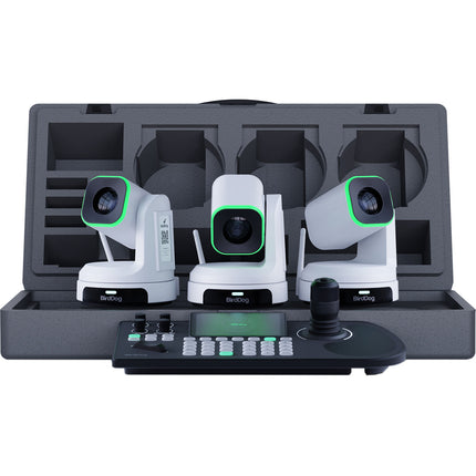 BirdDog 3 x X1 Cámaras PTZ Zoom 20x y Controlador PTZ con Pantalla