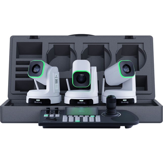 BirdDog 3 x X1 Cámaras PTZ Zoom 20x y Controlador PTZ con Pantalla