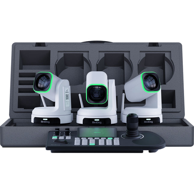 BirdDog 3 X1 Ultra PTZ cámaras 12x zoom UHD 4K30 con controlador KBD