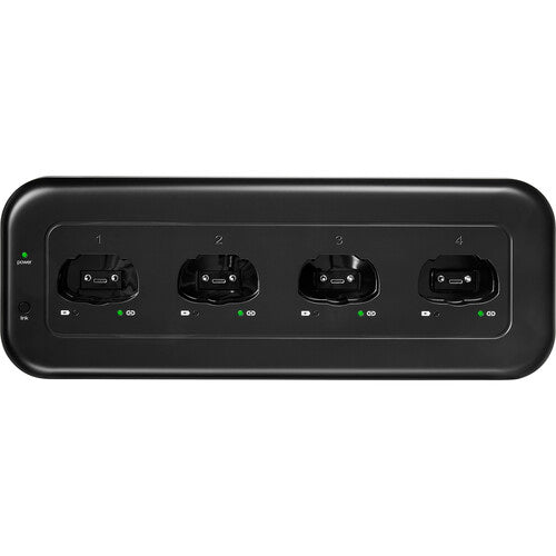 Estación de carga en red Shure MXWNDX4 para micrófonos inalámbricos MXW neXt 4 bahías con USB-C