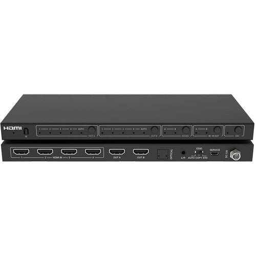 DVDO 4K 4x2 conmutador matriz HDMI con salidas de audio HDR ARC 4K60 18Gbps