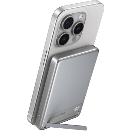 INIU MagPro Ultra Slim 10K Power Bank Batería 10,000mAh Carga inalámbrica 15W Plata