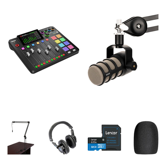 RODE RODECaster Pro II Kit de Podcast 4 Preamps 32GB microSD
