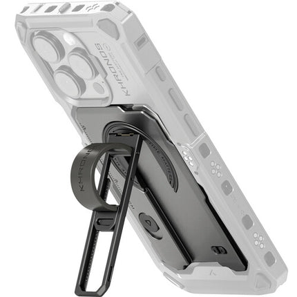 Tilta Khronos Backplate Magnético Multiusos para iPhone 16 Pro Space Gray Kickstand Correa y Cuchillo Retráctil
