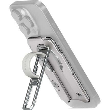 Tilta Khronos Placa Magnética Multifuncional para iPhone 16 Pro Titanio Blanco con Soporte y Cuchilla Retráctil