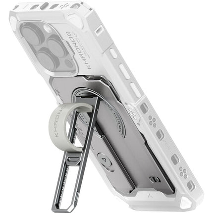 Tilta Khronos Placa Magnética Multifuncional para iPhone 16 Pro Titanio Blanco con Soporte y Cuchilla Retráctil