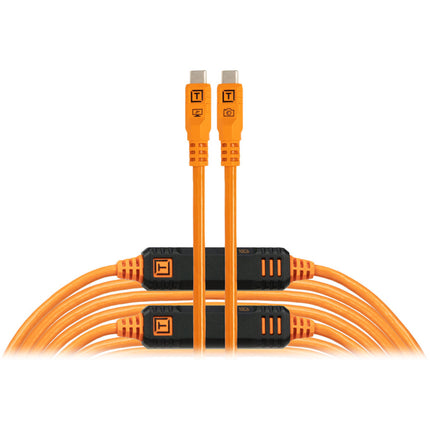 Tether Tools TetherPro Optima Cable USB-C 31 pies USB 3.2 Gen 2 10 Gb/s naranja