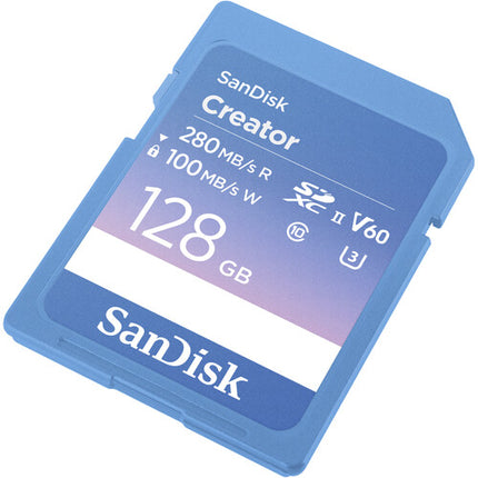 SanDisk 128GB Creator Series UHS-II Tarjeta de Memoria SDXC 280 MB/s Lectura 100 MB/s Escritura