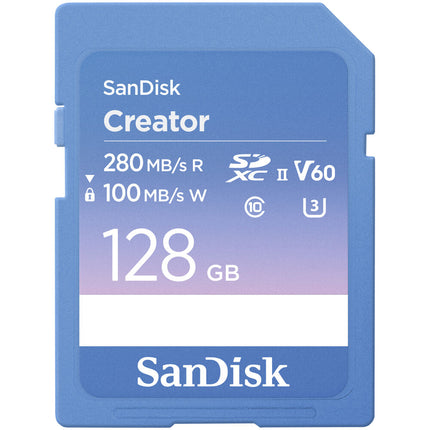 SanDisk 128GB Creator Series UHS-II Tarjeta de Memoria SDXC 280 MB/s Lectura 100 MB/s Escritura