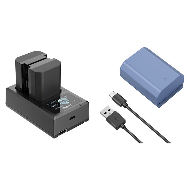 SmallRig NP-FZ100 Kit con 2 Baterías 2400mAh y Cargador USB-C