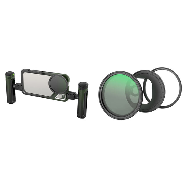 SmallRig x Brandon Li Jaula de Vídeo para iPhone 15 Pro Max con Filtro VND 67mm y Adaptador M-Mount