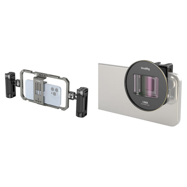 SmallRig Kit Básico Vídeo con Lente Anamórfica 1.55x para Smartphone