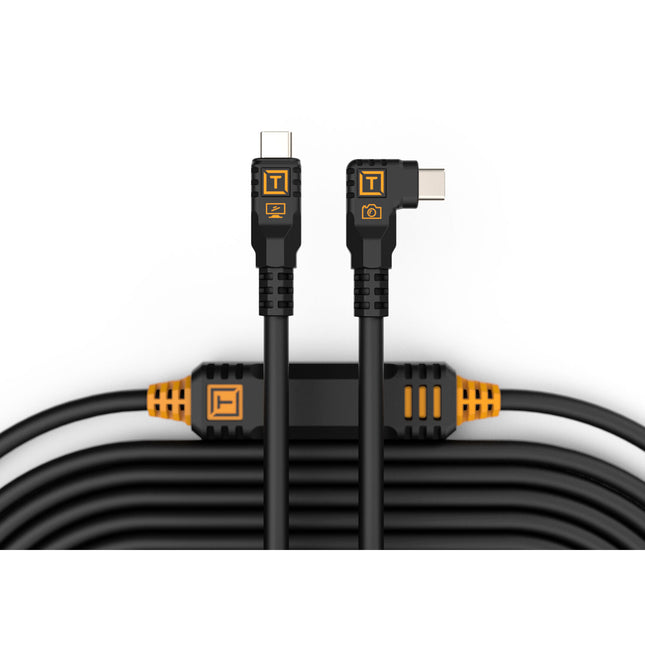 Tether Tools LeverLock y Optima Kit de Cable USB-C 15 pies Gen 2 10 Gb/s ángulo recto