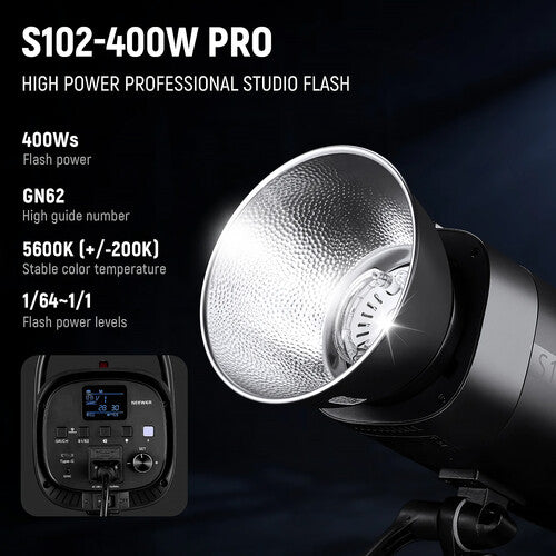 Neewer S102-400W PRO Monolight Estudio 400Ws 30W LED 2.4 GHz Trigger