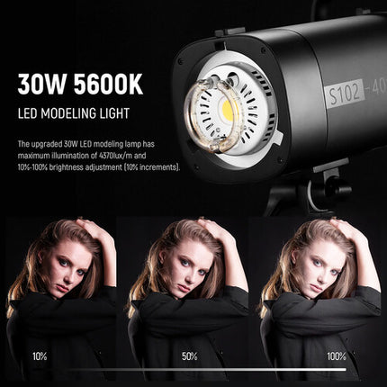 Neewer S102-400W PRO Monolight Estudio 400Ws 30W LED 2.4 GHz Trigger